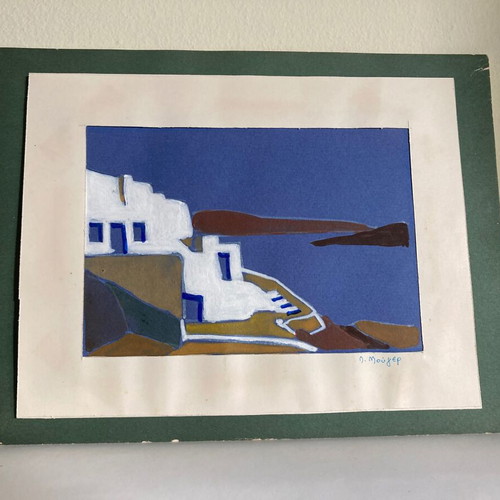 Painting by L. Mouger in like new condition without frame