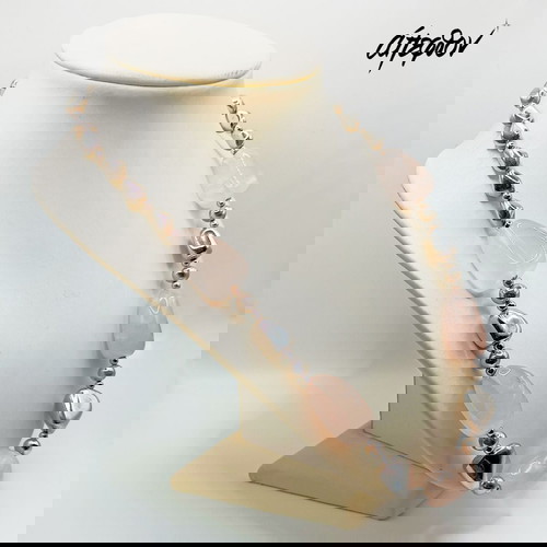 Soft Aura Necklace ασημένιο 925 κολιέ με ροζ χαλαζίες καινούργιο