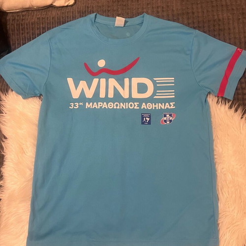 Technical T-shirt Athens Marathon used, size XXL/XL short sleeve sports