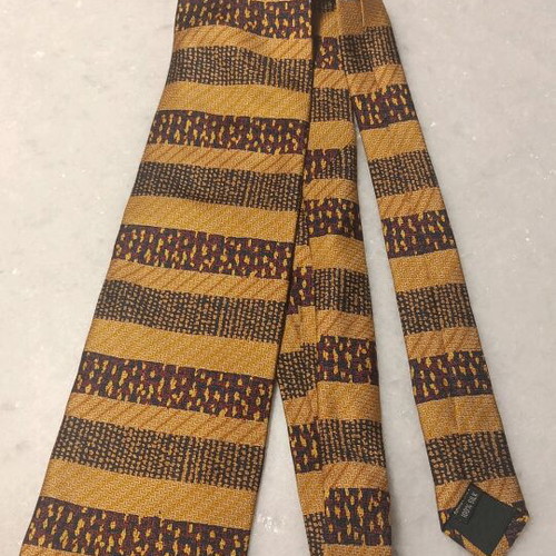 Silk tie like new, multicolored handmade