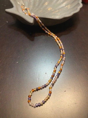 Nephrite Semi-Precious Stone Necklace New, Multicolor