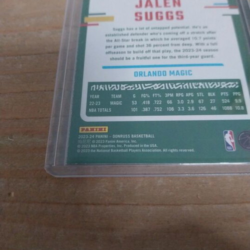 Jalen Suggs Panini Donruss card like new