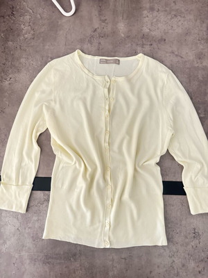 Zara cardigan like new, light yellow, size L, 3/4 sleeve