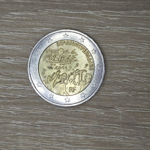2 Euro commemorative coin France Music Festival anniversary like new