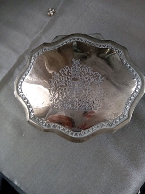 Silver-plated jewelry box with velvet lining like new