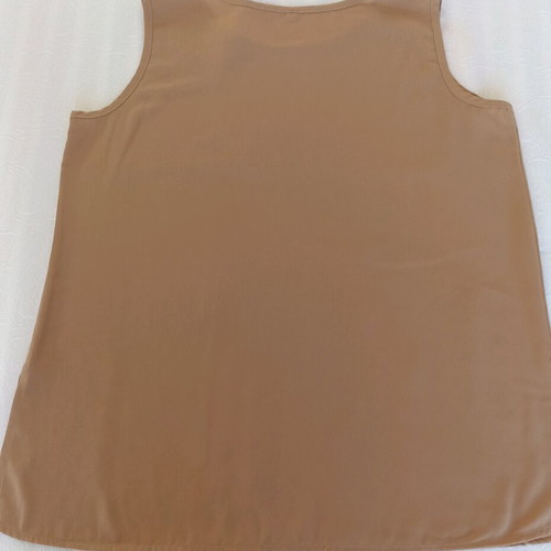 Women's long sleeveless top light brown like new