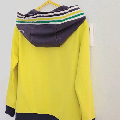 Mayoral kids hoodie jacket used, lemon/neon, size 110