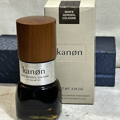 Kanøn Man’s Aerosol Cologne 3.25 oz collectible with original box