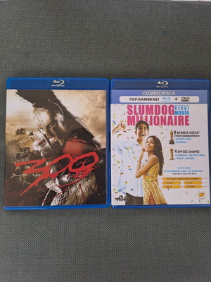 300 and Slumdog Millionaire Blu-ray like new with Greek subtitles