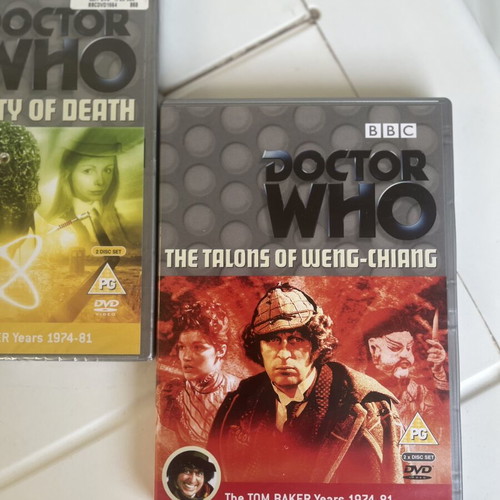 Doctor Who DVDs new, 3 discs, Tom Baker series, dubbed
