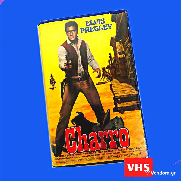  VHS vinteokaseta Elvis Presley elvis prislei Charro vinteokasseta tenia gouestern western ispaniki