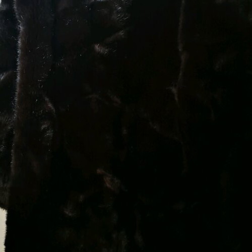 Fur synthetic black medium-large coat like new