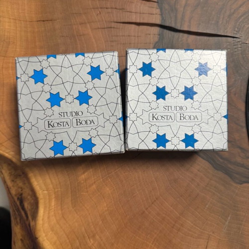 Kosta Boda star-shaped candles like new