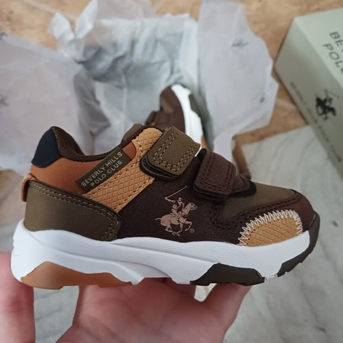 Beverly Hills Polo Club sneakers for boys new, size 22, khaki-brown