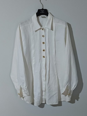 Linen women's shirt Hess, white, size L
