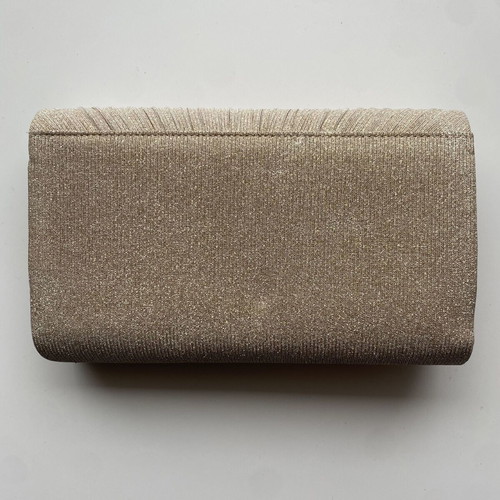 Women's evening clutch bag gold like new with chain