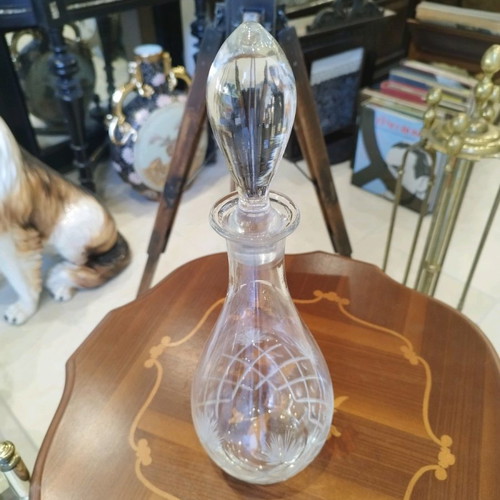 Vintage glass carafe used, height 41cm