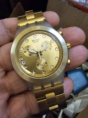 Swatch quartz γυναικείο ρολόι σαν καινούργιο, χρυσαφί χρώμα