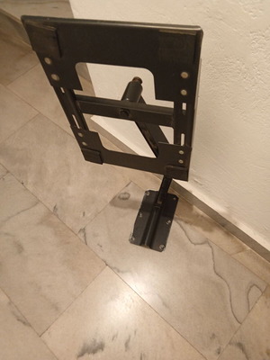 Wall mount TV bracket used with arm, black
