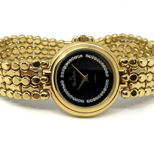 Paris jewelry watch new with crystals and 18k gold plating