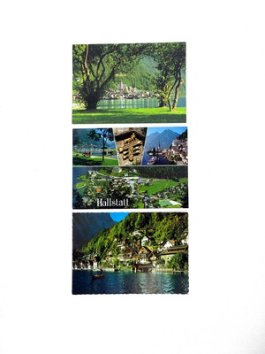 Vintage Hallstatt Austria Postcards set of 3 unused mint condition