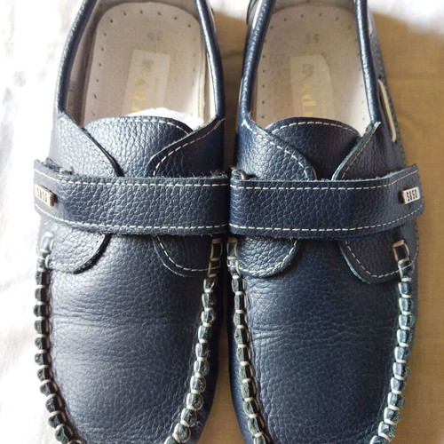 Scarpy leather shoes navy size 36 new