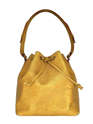 Louis Vuitton Epi Leather Petit Noe чанта употребявана, жълта за рамо