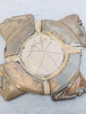Racu ceramic ashtray handmade like new with four forms