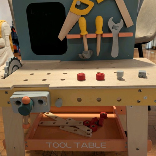 Premaman Wooden Tool Table pretend play toy like new