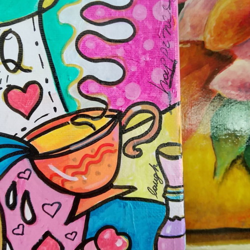 Alice in Wonderland painting new, 18x24 cm, pop art