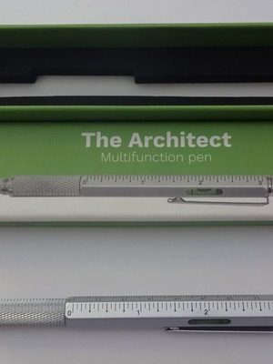 Multifunction pen new, metal, sturdy with stylus and ruler