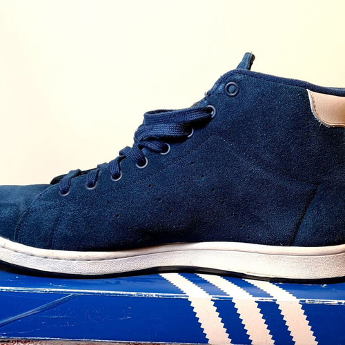 Adidas Stan Smith Winter boots used, blue suede, size 46