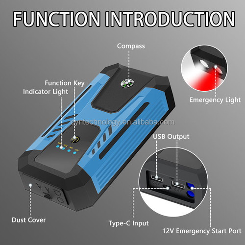 Jump Starter battery charger new with power bank and LED flashlight