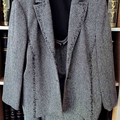 Figalos pret a porter gray melange suit used