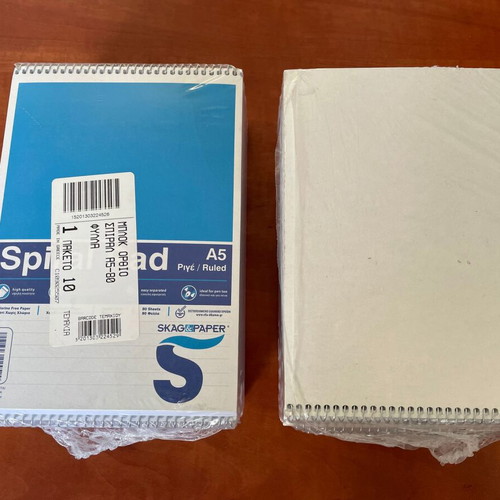 Skag A5 Ruled Spiral Notebook 80 Sheets new, pack of 10