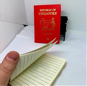 Αναμνηστικό σημειωματάριο διαβατήριο Σιγκαπούρης συλλεκτικό