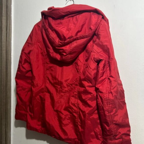 Women's jacket with hood like new, red size M