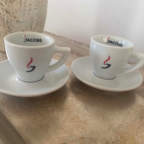 Jacobs collectible espresso coffee cups set of 2 like new