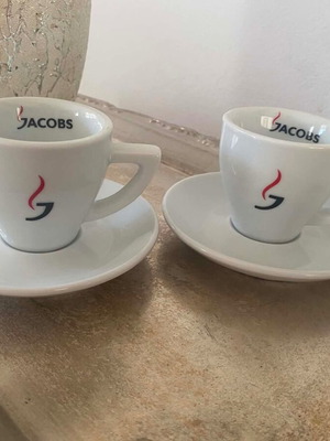 Jacobs collectible espresso coffee cups set of 2 like new