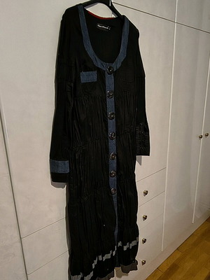 Tassos Mitropoulos dress like new, black and blue, 100% cotton