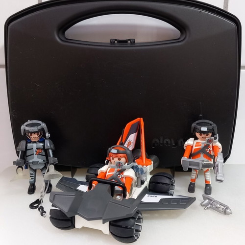 Playmobil Top Agents car with 3 figures and accessories used