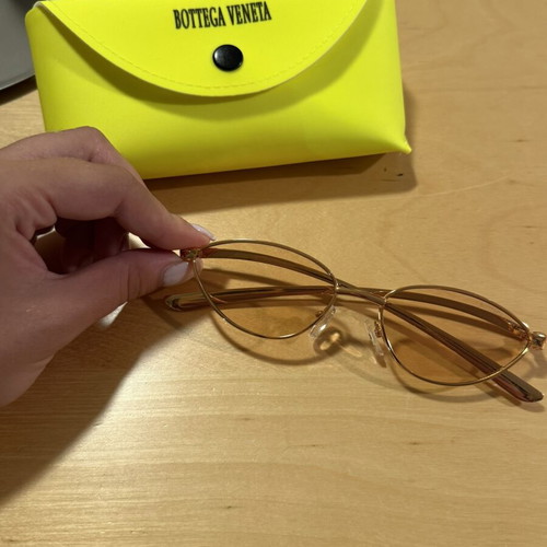 Bottega Veneta sunglasses with transparent pink lenses