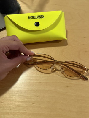 Bottega Veneta sunglasses with transparent pink lenses
