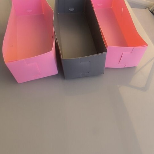 Set of 3 plastic folding organizers used for office and home
