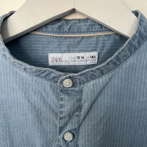 Дънкова риза Zara за момче 13-14 г. 164 см в отлично състояние