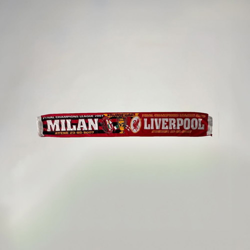 DOUBLE-SIDED SCARF Champions League Final 2007 MILAN LIVERPOOL 23/05/2007