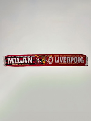 DOUBLE-SIDED SCARF Champions League Final 2007 MILAN LIVERPOOL 23/05/2007
