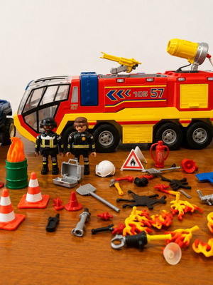Playmobil Fire Brigade Large Set with 3 Vehicles & Accessories