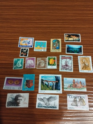 Foreign stamps used, 19 different