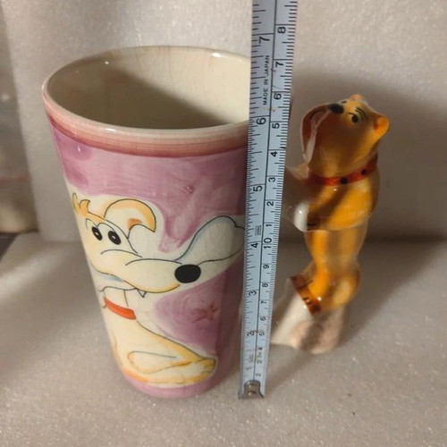 Vintage ceramic dog mug used, good condition